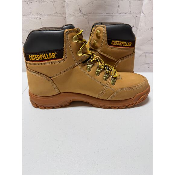 Caterpillar CAT Outline ST Steel Toe Work Boots Honey Reset Men’s 10.5 NIB - Picture 5 of 9